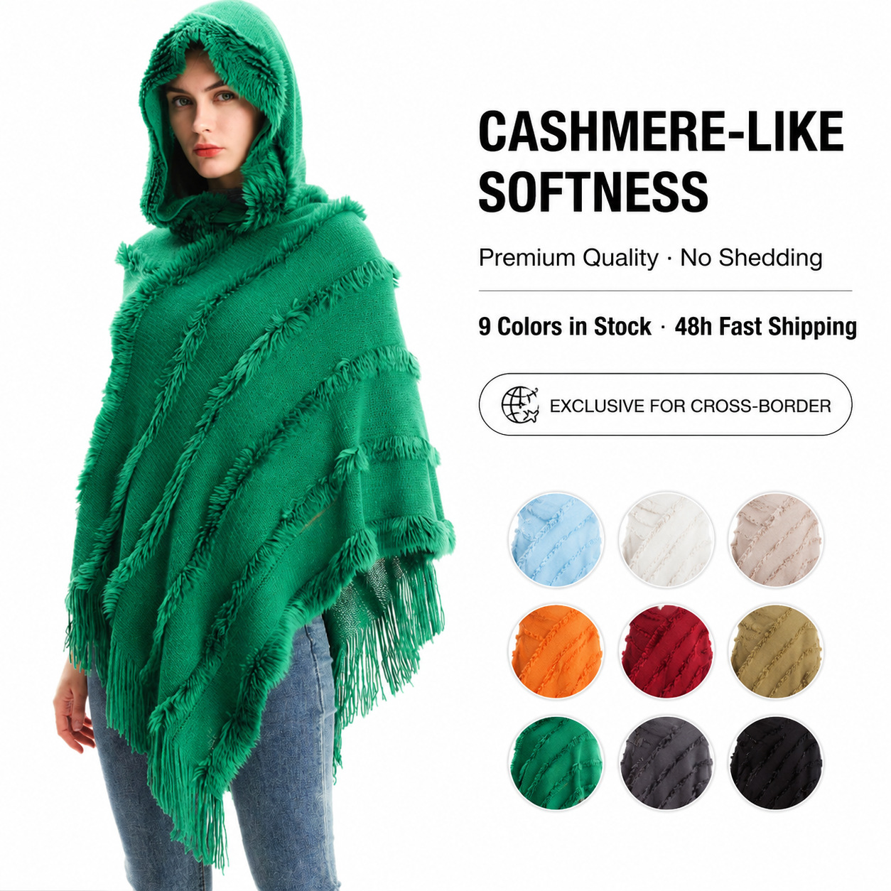 demi-season solid color cloak