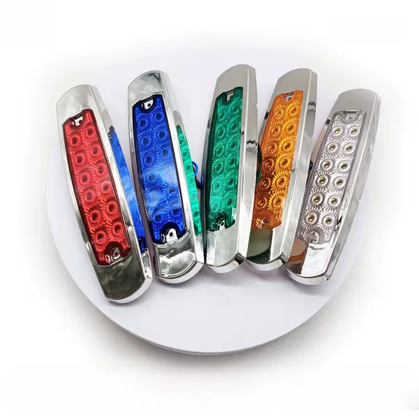 Lilai Cross-Border 12 Led Truck Side Lights, Width Indicator Lights, Car Chrome Side Lights, Truck Side Lights, Car Strobe Side Lights