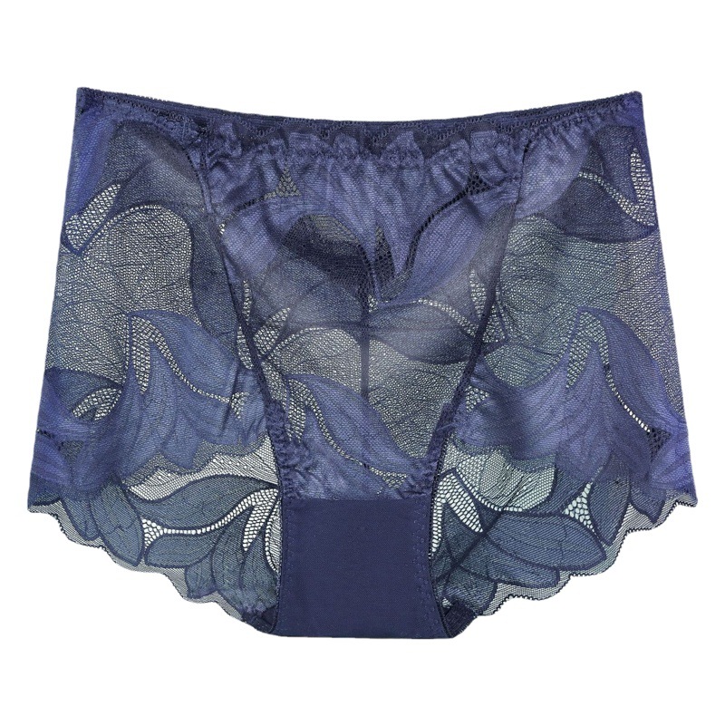 15-color multi-tamaño 200kg bordado de encaje sin costuras ropa interior de las mujeres cintura alta hueco transparente malla gordita chica cómoda transpirable