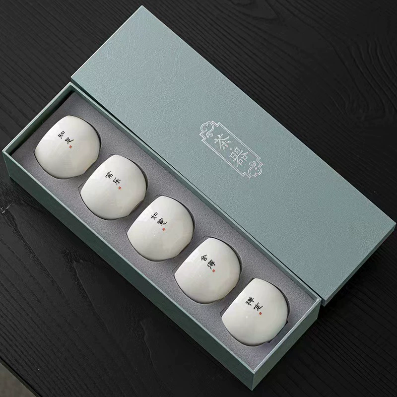 Фарфоровая дзэн чашка «sheep fat jade», керамическая японская стильная Кунг-фу мастер-чашка