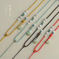 Кулон веревка Лотос тонкой нефрита кристалл нефрита кулон Guanyin кулон веревка женские украшения недоуздок талреп оптом
