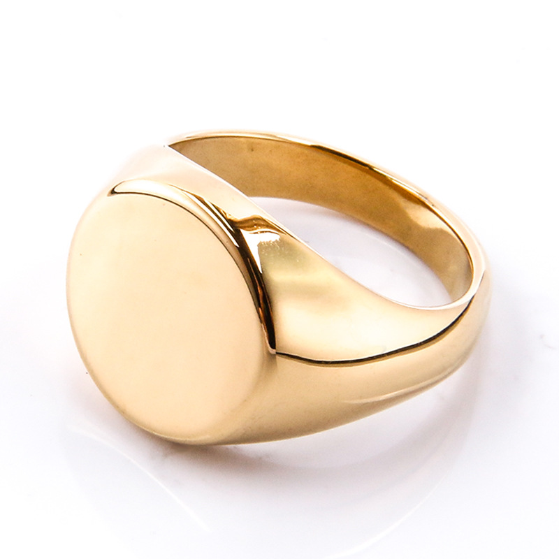 Hip-Hop Solid Color Titanium Steel Plating Men's Rings Men Band Rings display picture 8