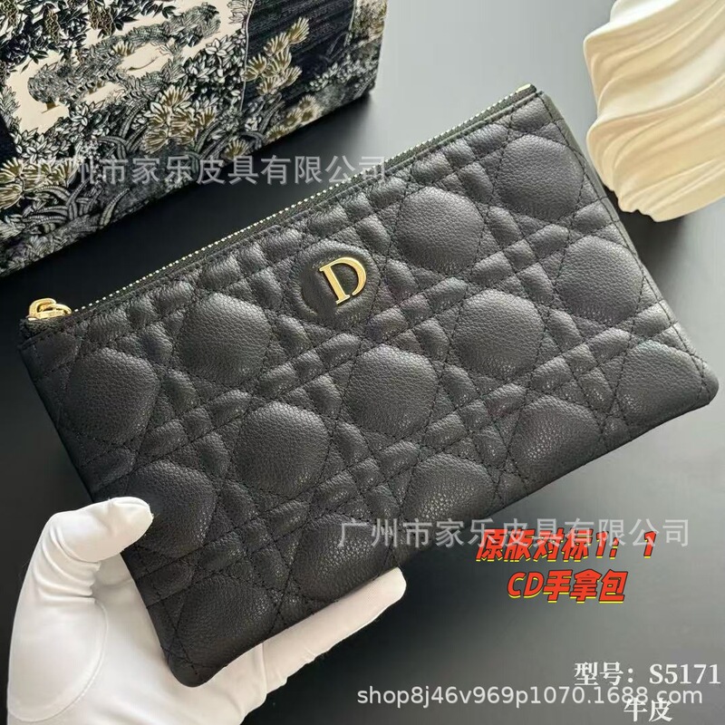 Dior Caro Genuine Leather Clutch Cd Cowhide Women's Wallet Lipstick Bag Mini Evening Bag Quilted Commuter Handbag Dior Caro Genuine Leather Clutch Cd Cowhide Women's Wallet Lipstick Bag Mini Evening Bag Quilted Commuter Handbag