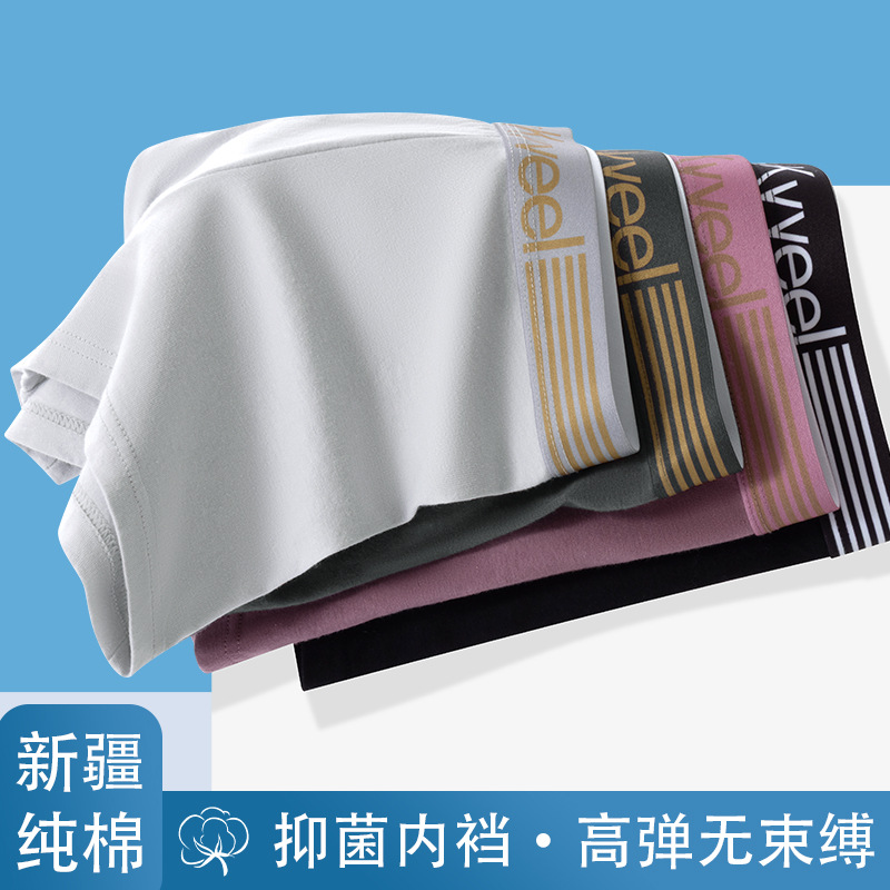 Fábrica directa ropa interior de hombre Xinjiang algodón largo pantalon antibacteriano piel respirable pantalon de hombre tamaño grande