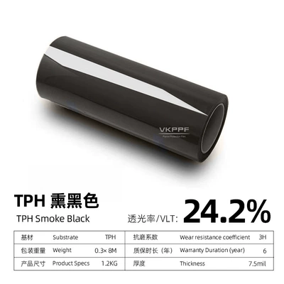 in multiple colors, Car headlight protective film - smoked-black-30cm10m