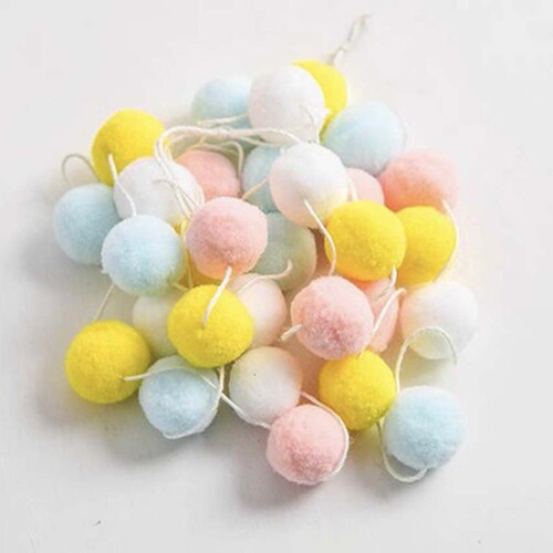 Nordic-style home decor soft furnishings for photography, Christmas macaron-colored tassel garland ornaments for children's room and girls' room