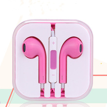 工厂彩色耳机 重低音有线入耳式线控带麦耳塞适用于安卓苹果6耳机