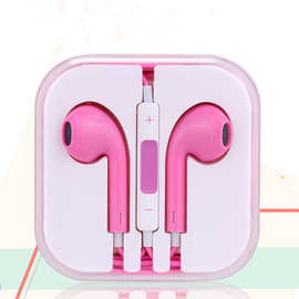 工厂彩色耳机 重低音有线入耳式线控带麦耳塞适用于安卓苹果6耳机
