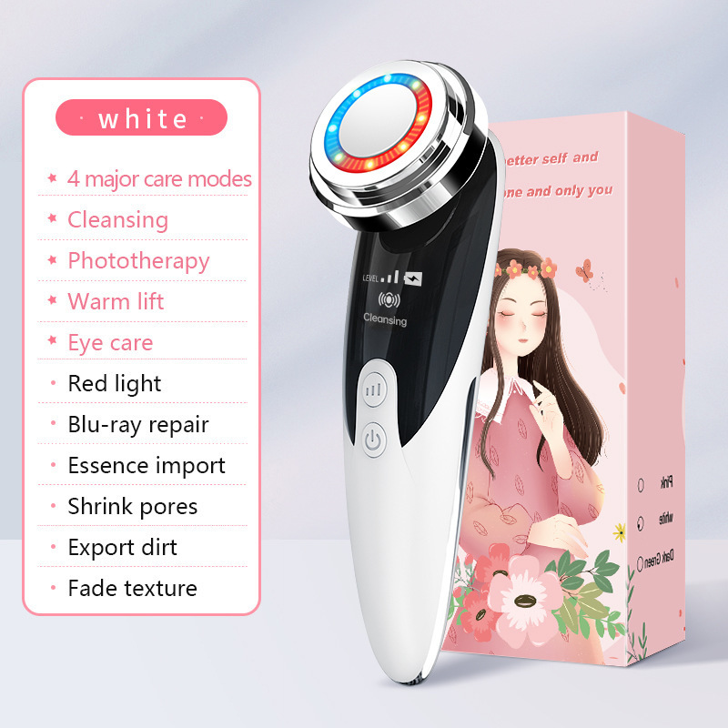 美容器の清潔な顔の光子のマッサージ器はemsの柔らかい肌の洗顔器の温熱を引き延ばして導入器を導きます。|undefined