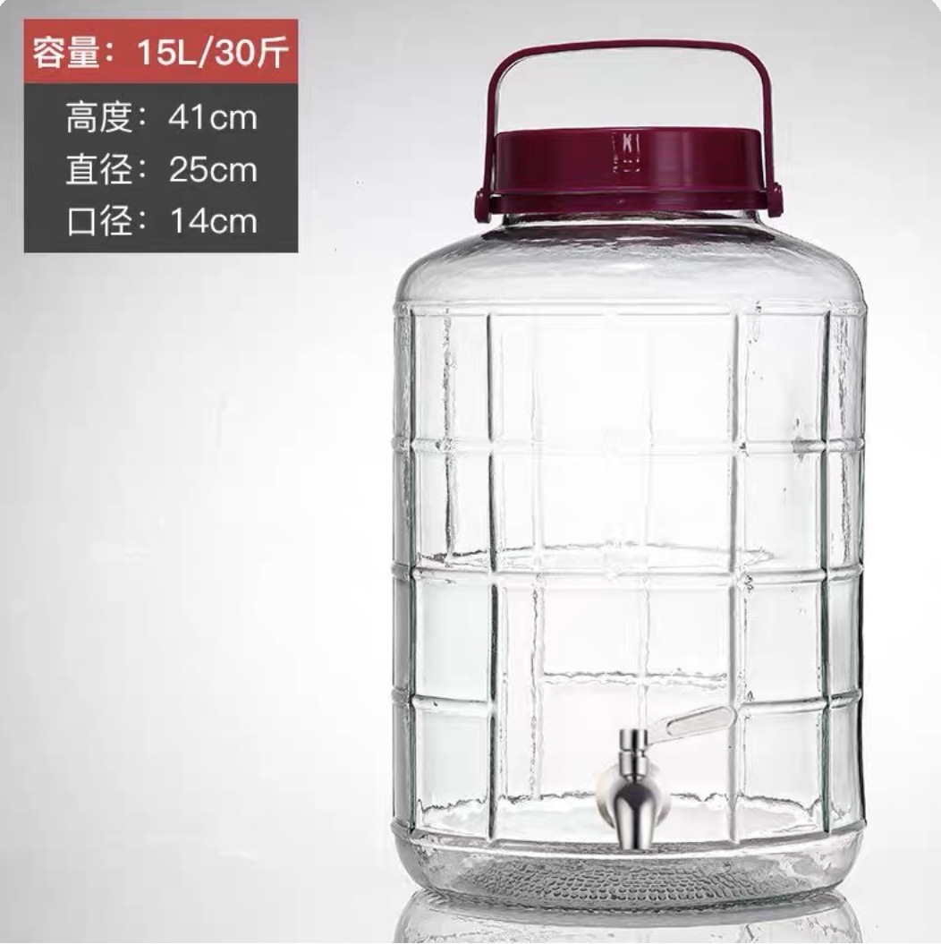 15kg 스테인리스 스틸 수도꼭지 포함; 투명