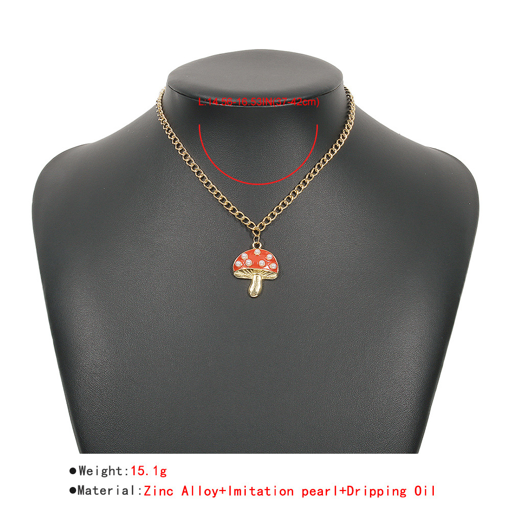 wholesale jewelry mushroom pendant necklace nihaojewelry