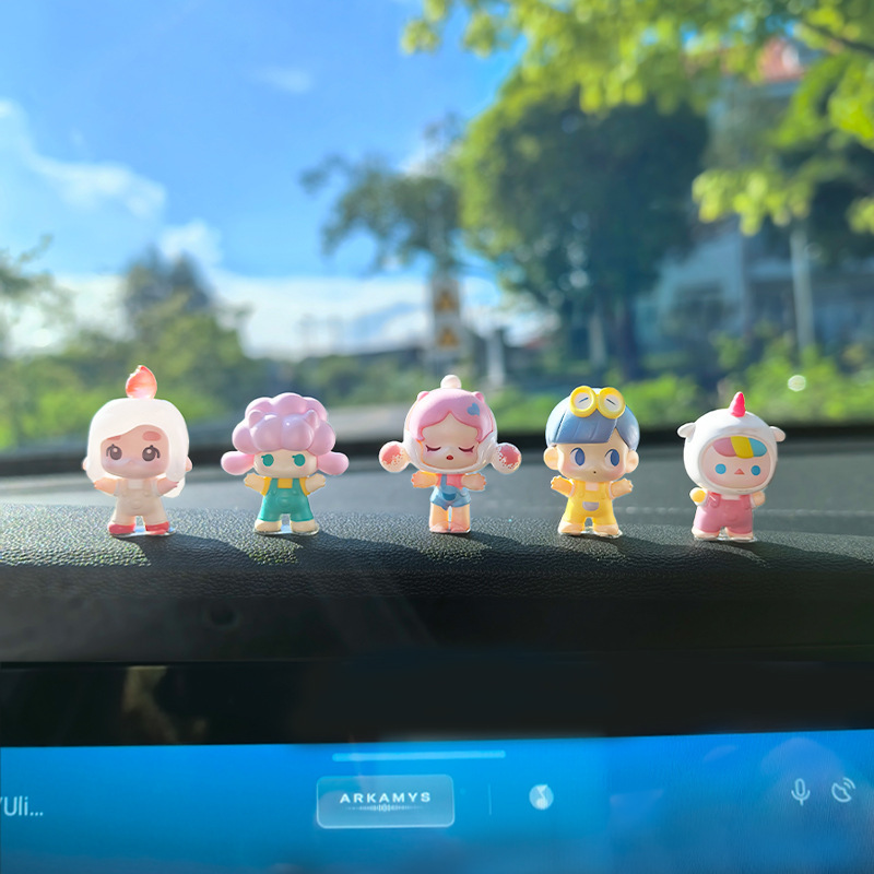 「New Bubble Mart」車の装飾品、車のセンターコンソールのディスプレイ装飾、かわいい女の子の車のインテリアアクセサリー|undefined