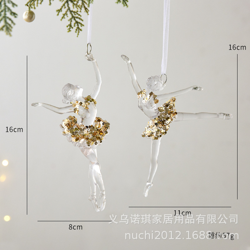NUCHI クロスボーダー クリスマス装飾 アクリル クリスタル ペンダント スノーフレーク ガーランド クリスマスツリー 小さなペンダント|undefined