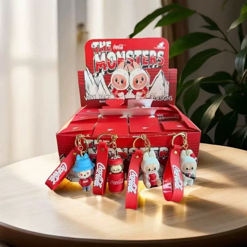 Labubu coca-cola soft rubber keychain [1 small box] complete set of 12