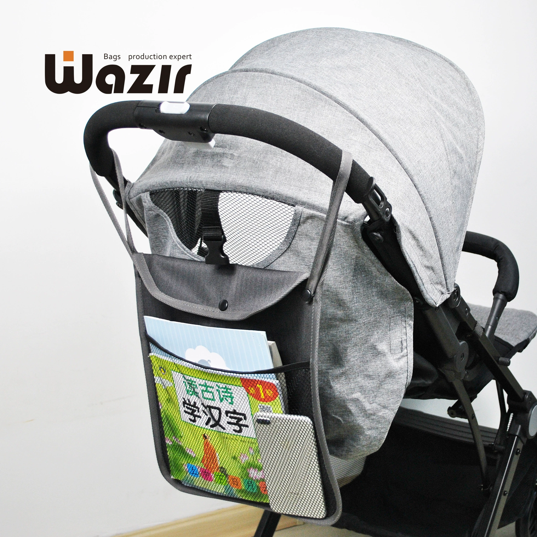 Подвесная сумка для детского автомобиля Сумка для хранения Подвесная корзина Многофункциональная Портативная сумка большой емкости с крючком Тележка для детской бутылочки Специальная сумка для мамы