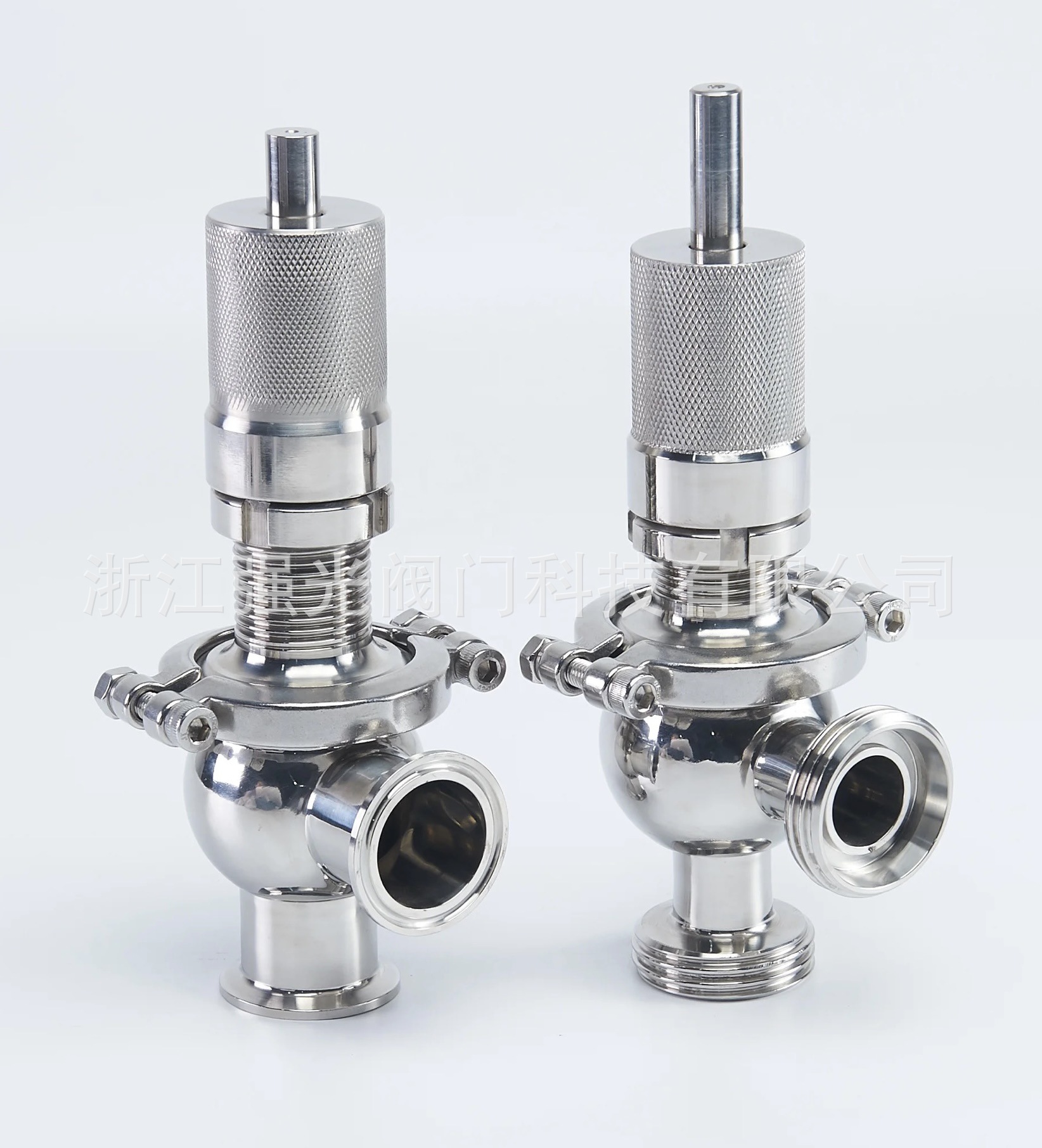 卫生级弹簧式压力调节阀，快装，卡箍，活接，不锈钢304/316