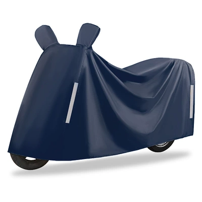 Car clothing: Cross-Border Hot-Selling Dustproof Universal Car - s-double-ear-style-navy-blue-spunlace-cloth