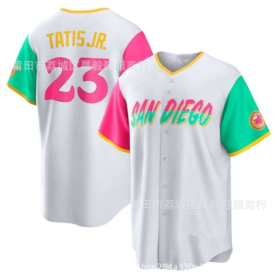 Бейсбольная форма MLB Padres, джерси PADRES TATIS JR.#23 MACHADO#13, для внешних продаж