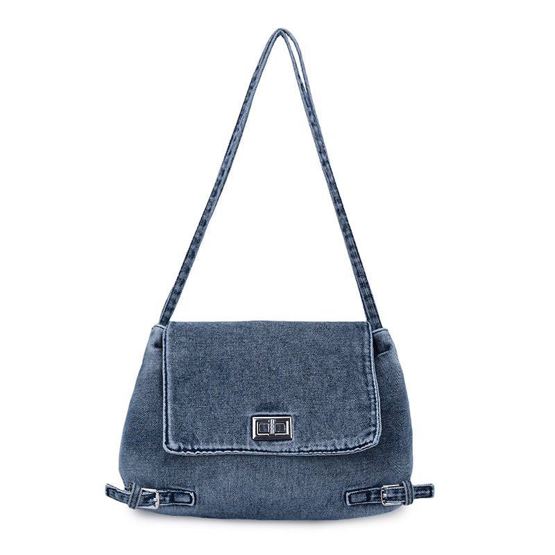 Bolso Tote de mezclilla de gran capacidad literaria y artística para estudiantes de secundaria retro de la universidad y la escuela secundaria