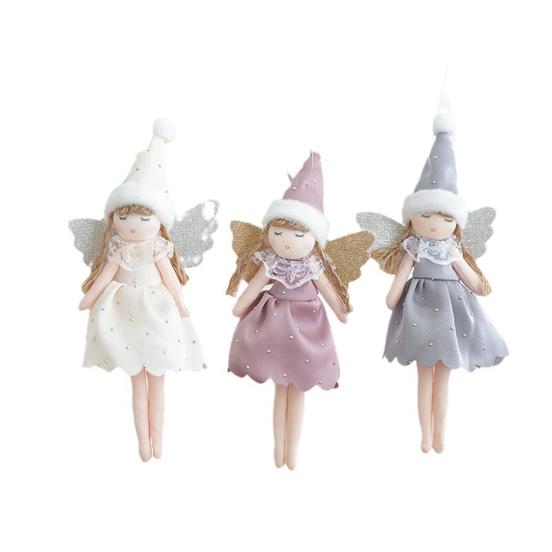 クリスマスの装飾品の新しいベルベットの足の女の子の天使のペンダントクリスマスツリーのペンダントの家庭のペンダント用品|undefined