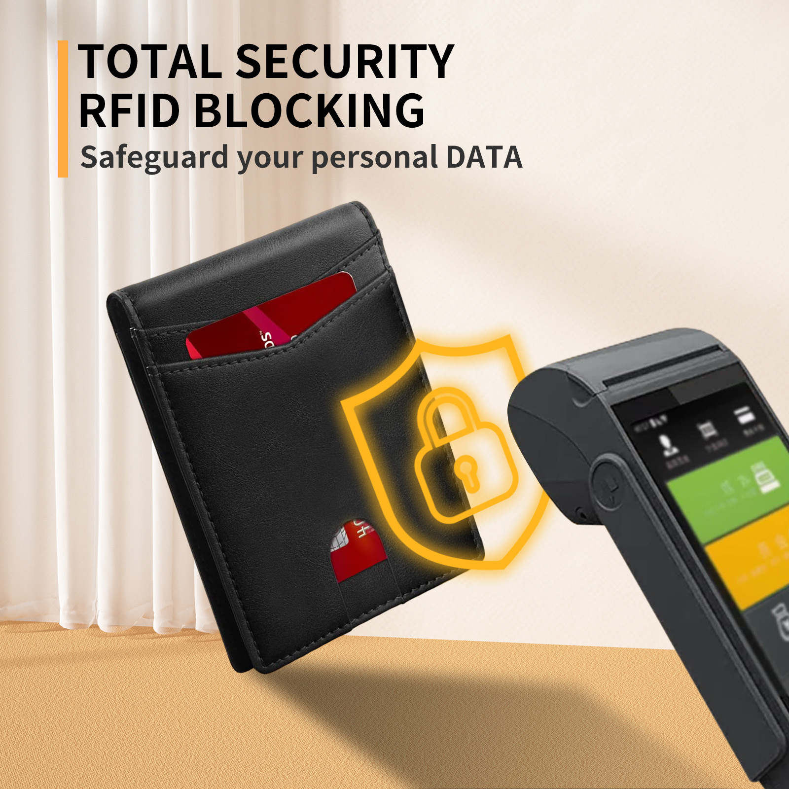 Carteras de cuero transfronterizas, documentos multifuncionales, anti-desmagnetización, tres veces, billetera antirrobo, billetera de cuero para hombres