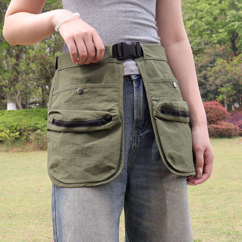 Factory Direct Sales Outdoor Multi-Functional Belt Multi-Pocket Waist Bag Cycling Travel Large Capacity Storage Multi-Pocket Apron
