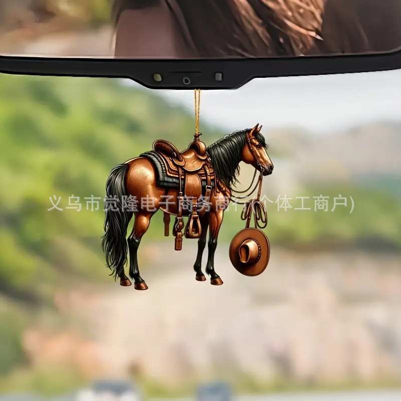 Nuevo acrílico plano transfronterizo para automóviles decoración colgante image 6