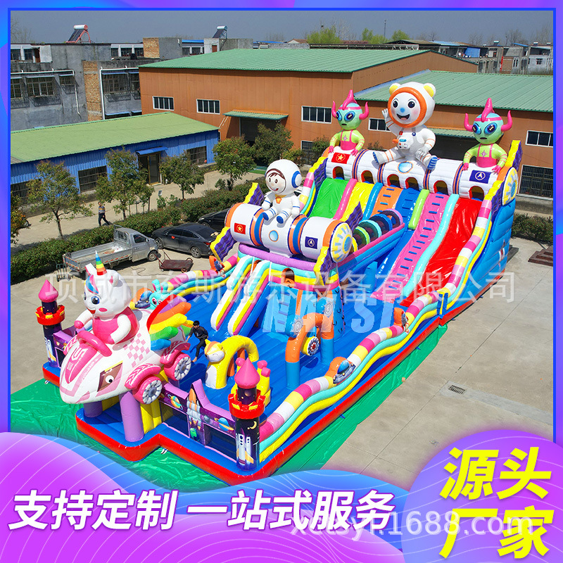 Trampolín inflable grande para niños al aire libre, circuito de obstáculos terrestre al aire libre, castillo inflable, tobogán, castillo inflable