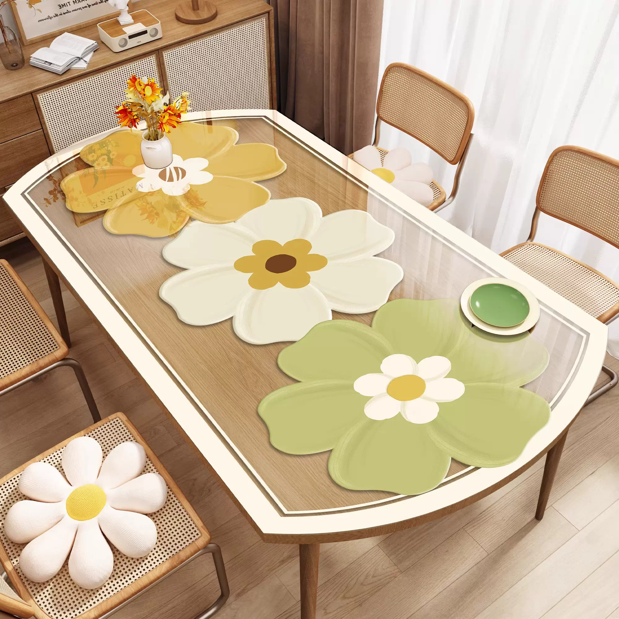 透明椭圆形桌垫免洗防水防油防烫PVC软玻璃桌垫水晶板茶几桌布