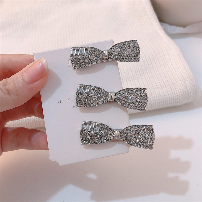 Simple Style Bow Knot Alloy Inlay Zircon Hair Clip display picture 2