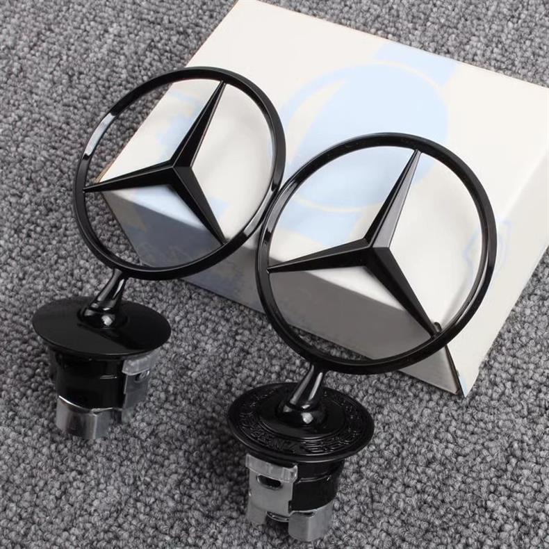 Mercedes-Benz E-Class emblem, S320 black emblem, W211 hood, black wheat stalk emblem, E300, S350 engine hood emblem