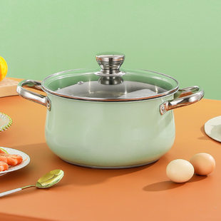 Stainless steel soup pot thickened home stew pot electromagnetic cooker gas double -ear pot business super bank gift stainless steel soup pot