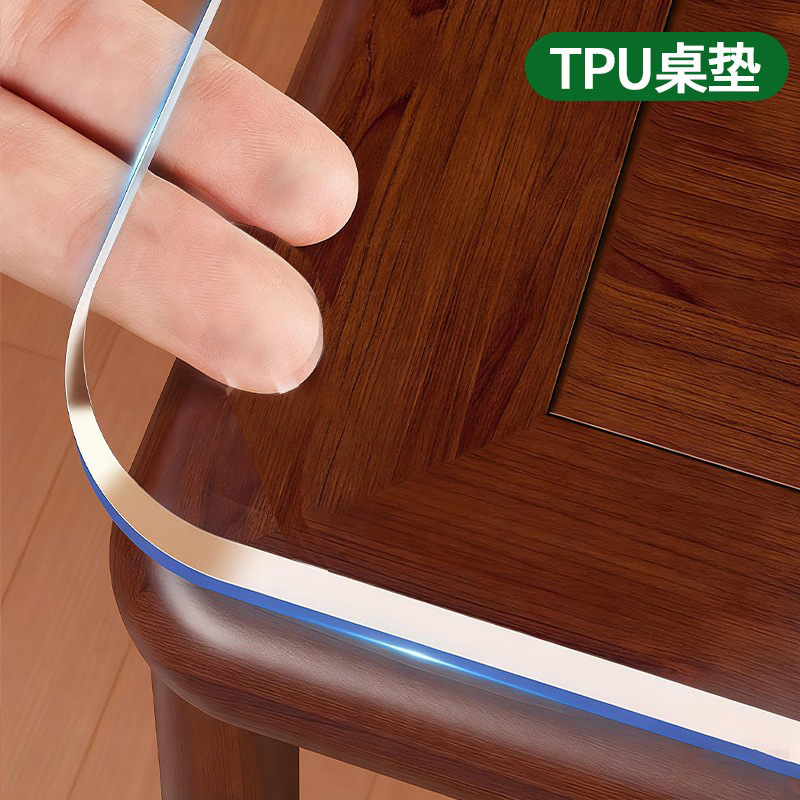 TPU 테이블 매트 미끄럼 방지 식품 등급 식탁보 보호 매트 투명 부드러운 유리 학생 세척 방지 방수, 내유성 및 화상 방지
