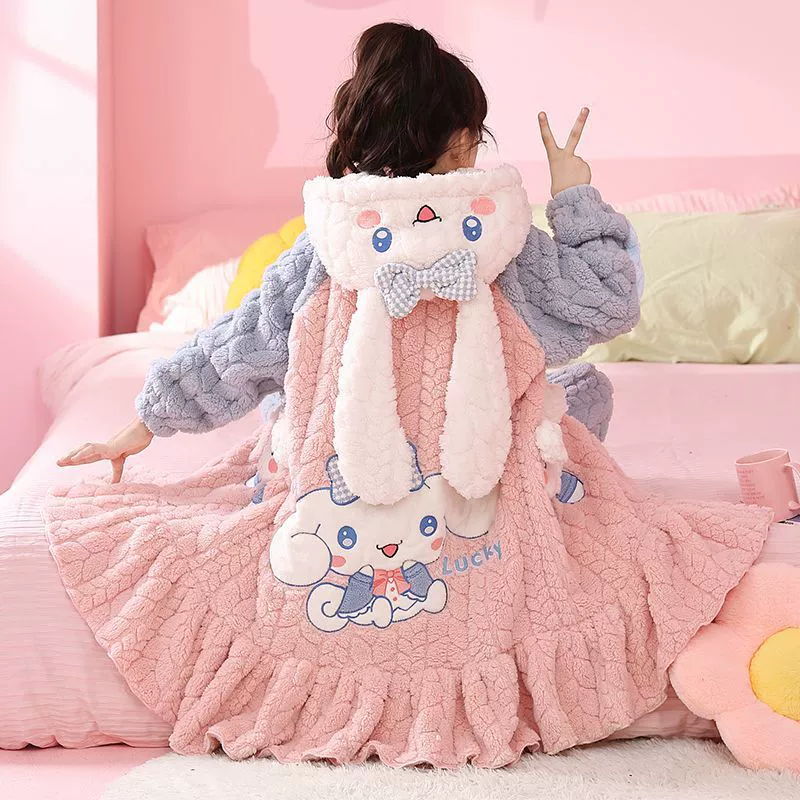 Детский пижама, тёплый коралловый бархатный халат