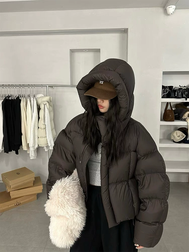 Winter down jacket, ultra light velvet hoody, 2023 collection, increased thickness, for teenagers, duck down