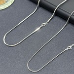 s925纯银项链配饰女八角蛇骨链轻奢小众高级感电镀毛衣链长款秋冬