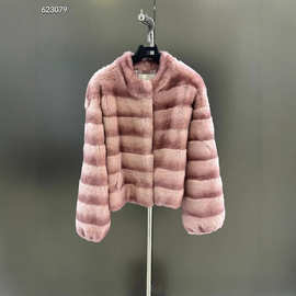 2025秋冬新款 优雅气质 轻盈保暖 百搭高级濑兔皮草外套 批发