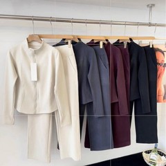 25早秋al云朵立领软羊绒蛋白运动瑜伽服套装时尚修身休闲套装女o