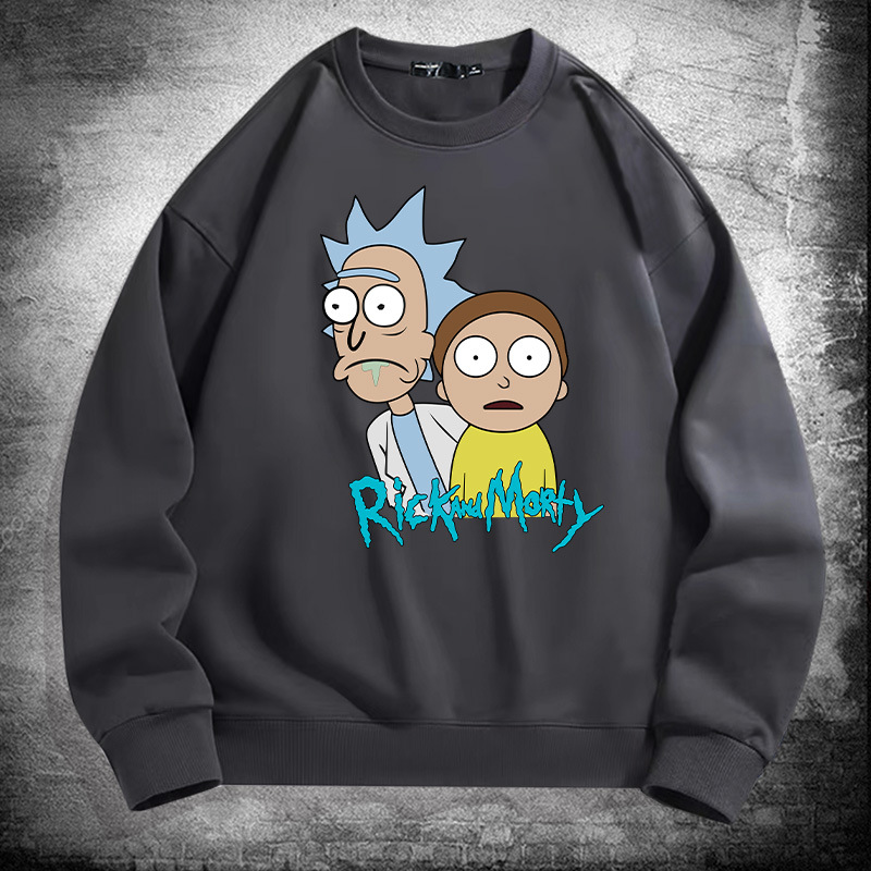 Rick Morty Photo Printed Round Neck Sweatshirt Men's and Women's Spring and Autumn Clothing Youth Fashion Brand Loose Shoulder Long Sleeve Clothes