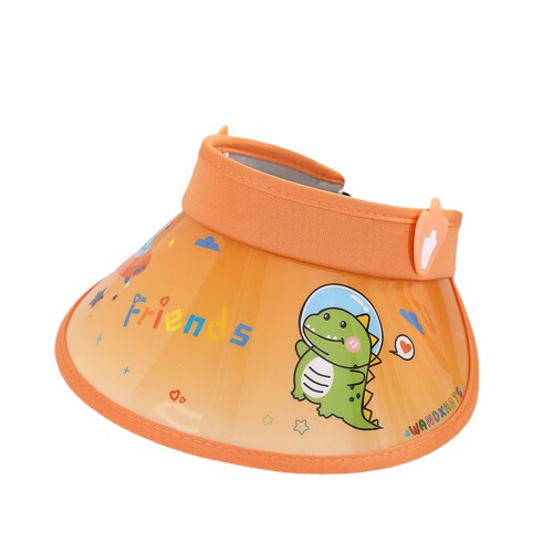 Children's empty top hat for boys and girls, beach hat, cute cartoon topless sun hat, baby outdoor hat