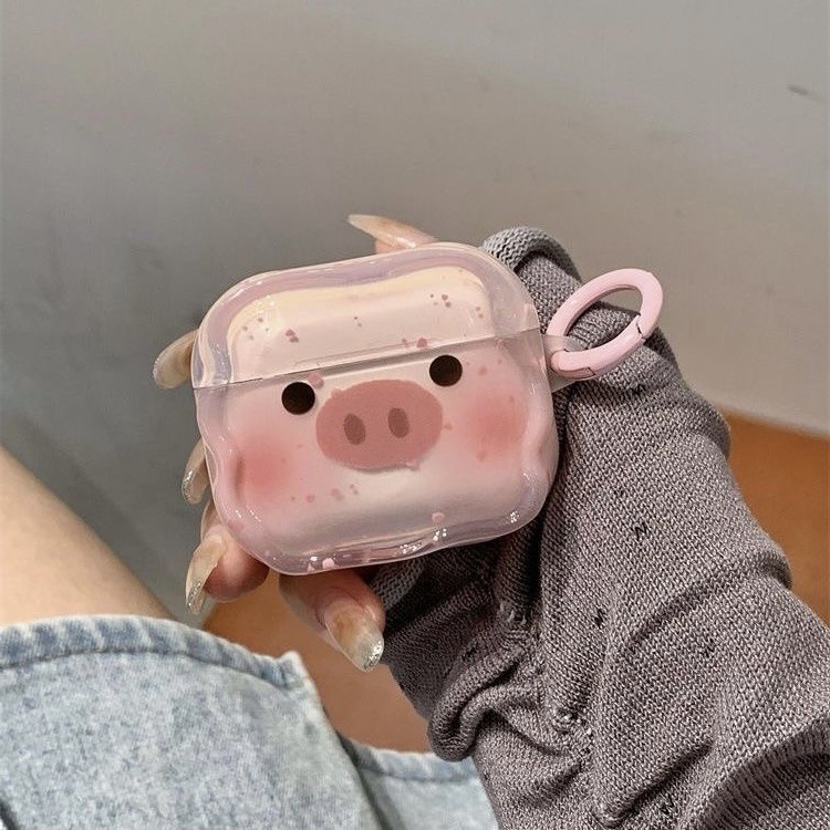Ins Cartoon Pink Inkjet Piggy para AirPods 4 Apple auriculares AirPods Pro3 cubierta