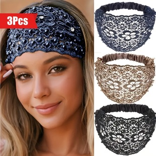 2025 New Cross-Border Dropshipping Elegant Lace Flower Headband (with Decoration Cross-Border Dropshipping Cross-Border Dropshipping
