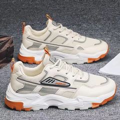 運動鞋男士2023新款時尚休閒老爹鞋潮流透氣跑步鞋韓版厚底學生鞋