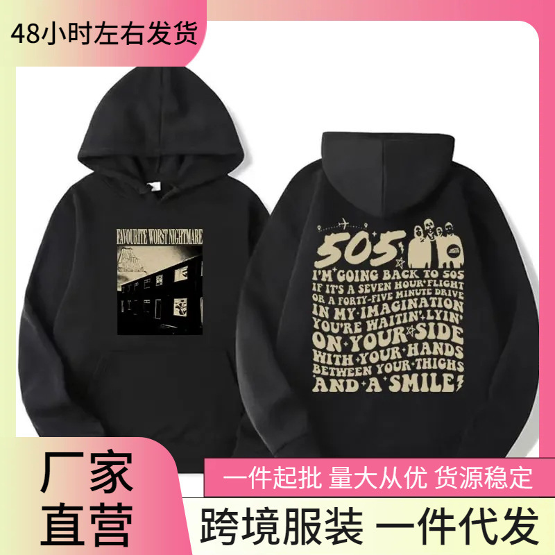 Arctic Monkeys 505 Lyrics Favorite Worst Nightmare Hoodie Unisex Hip Hop Oversized Hooded Sportswear