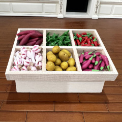 1:12人形屋dollhouseミニ家具模型食游野菜果物棚6格展示台