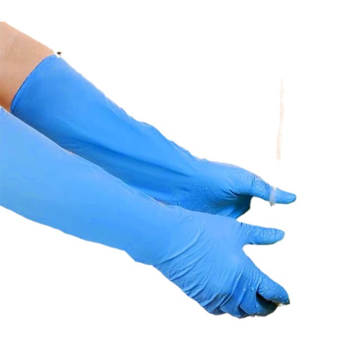 Long disposable wear-resistant non-slip waterproof gloves