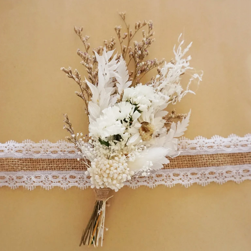 Preserved Flowers, Dried Flowers, Forest-Style Fresh Korean-Style Corsage, Bride and Groom Wedding Party Dress Accessories, Flower Bouquet