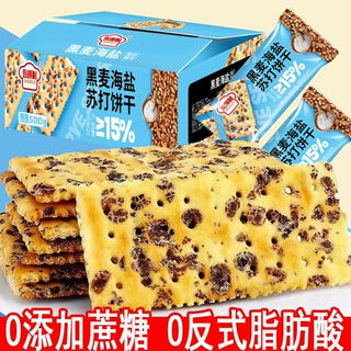 源头工厂黑麦海盐苏打饼干0添加蔗糖早餐代餐解馋休闲零食礼盒装