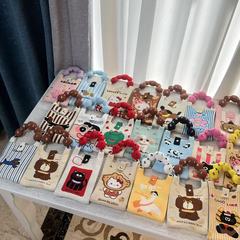 新しいかわいい韓国スタイルのスクエアバッグ漫画ニットバッグ携帯電話バッグ多用途ミニショルダークロスボディハンドバッグ女性のための