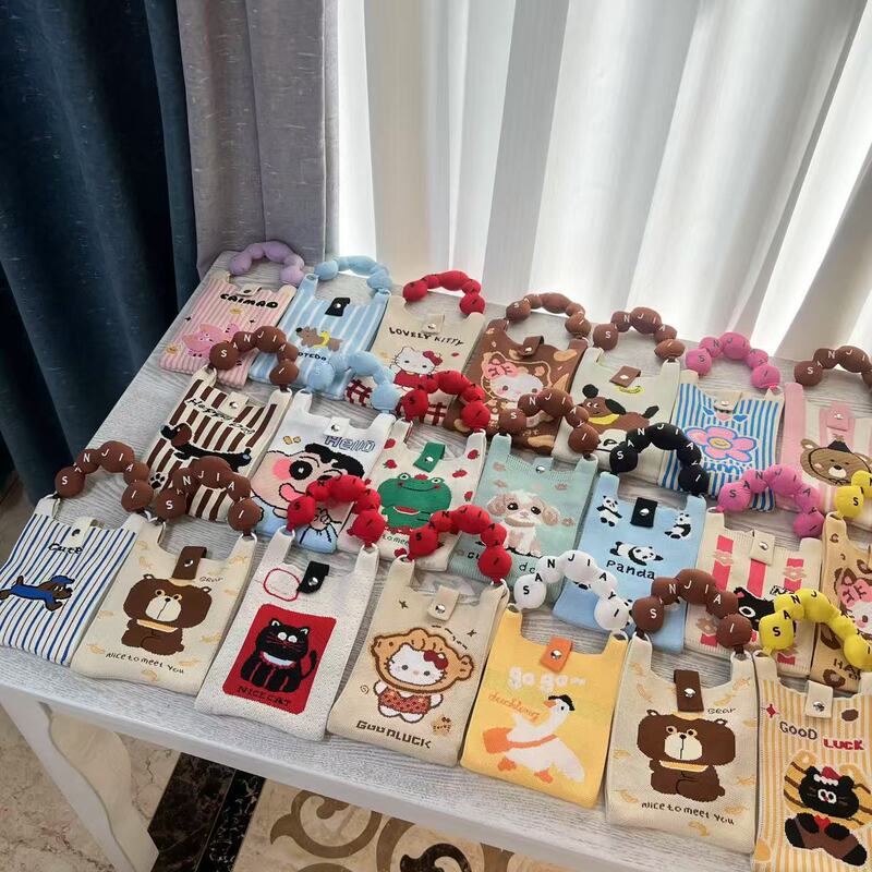 Plaid Mobile Phone Bag, New Cute Korean Style Square Bag, Versatile Mini Shoulder Bag, Crossbody Bag, Handbag